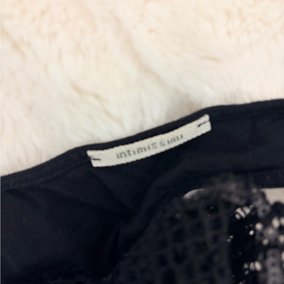 Intimissimi Black Top with Silver Sequins Small - Picture 4 of 5
